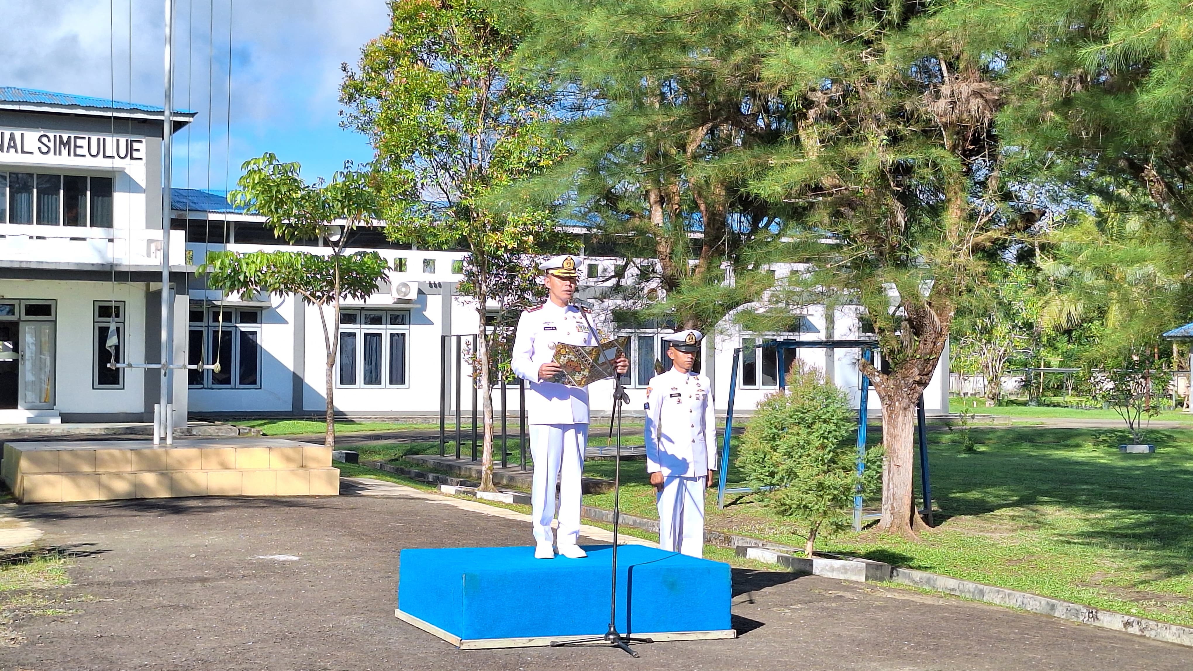 Dalam Rangka Memperkuat Semangat Nasionalisme, Lanal Simeulue Laksanakan Upacara Peringatan Ke-77 Hari Bela Negara Tahun 2025