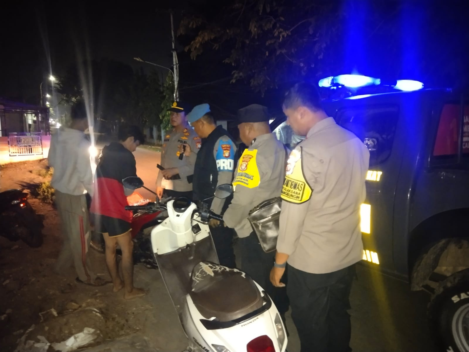 Kapolsek Cabangbungin Gelar Patroli Biru, Antisipasi Tawuran dan Kejahatan Jalanan di Bekasi Utara