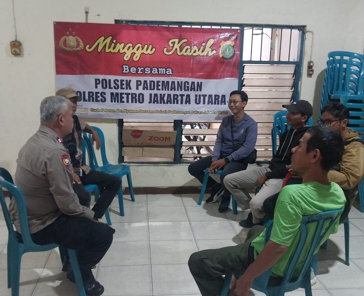 Polsek Pademangan Gelar Program Minggu Kasih, Warga Diajak Aktif Jaga Keamanan Lingkungan