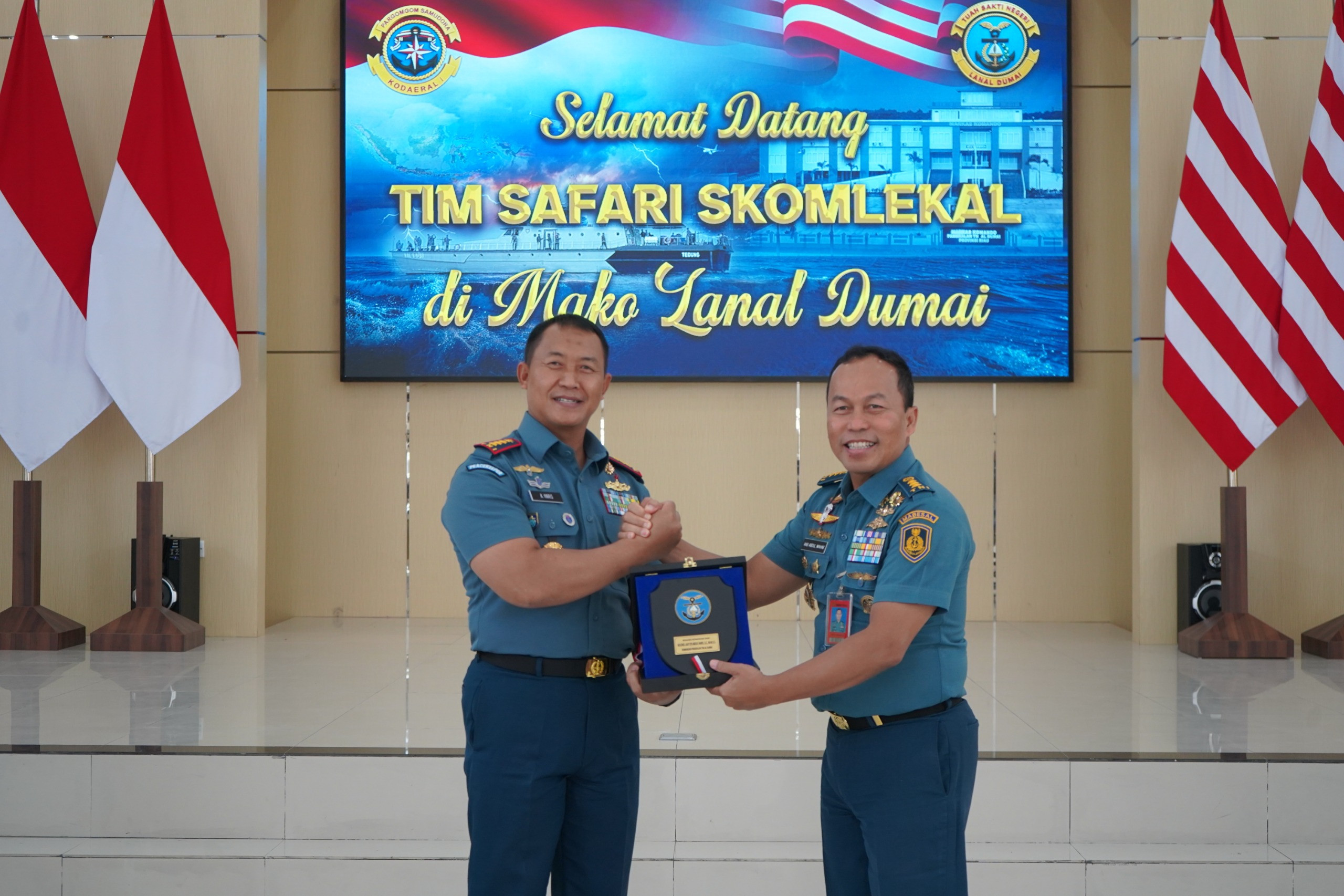 Wujudkan Sistem Komunikasi Aman dan Terintegrasi, Lanal Dumai Ikuti Sosialisasi Aplikasi Trisula dan Matros dari Tim Skomlekal Mabesal