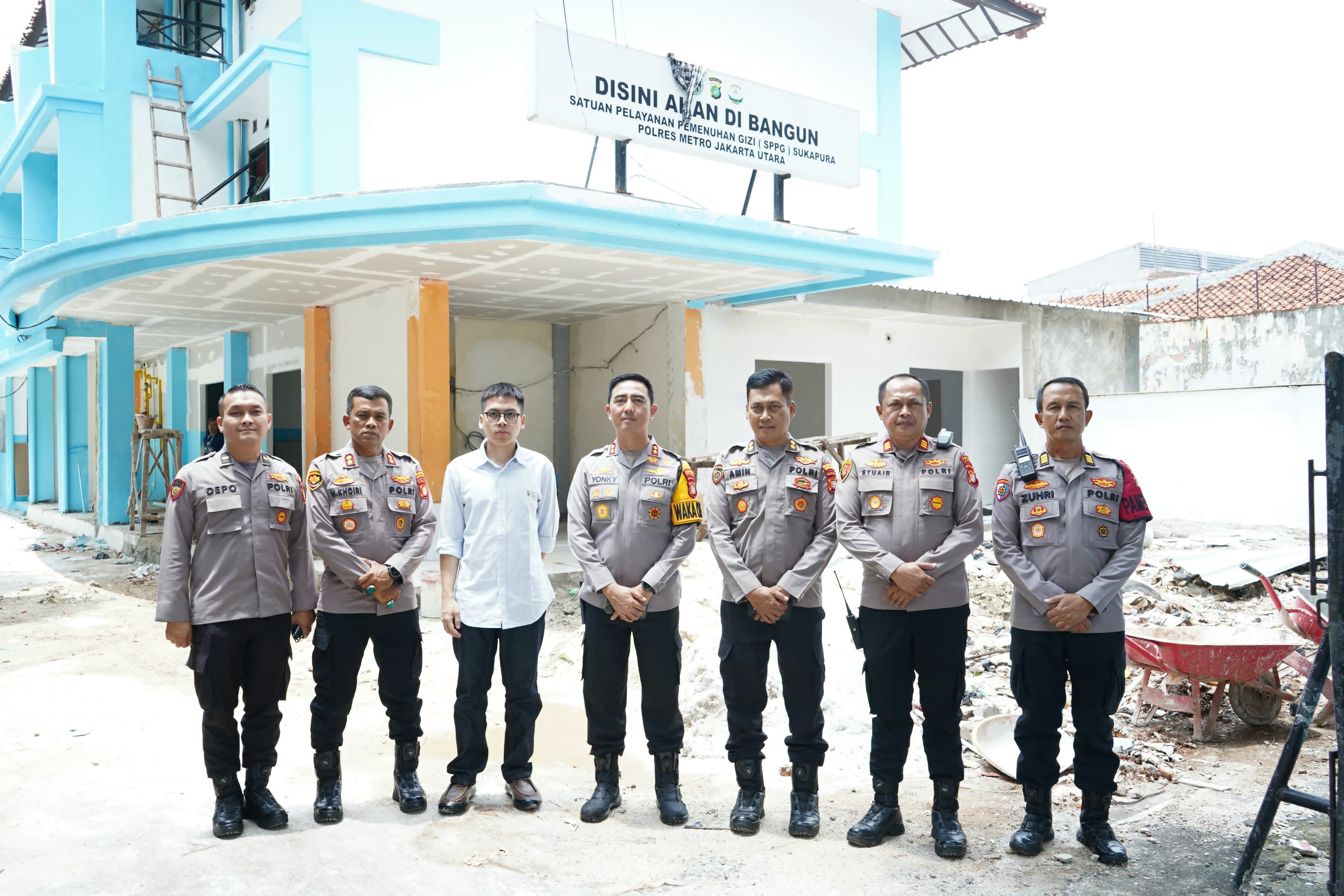 Wakapolres Metro Jakarta Utara Cek Langsung Pembangunan Dapur SPPG di Sukapura