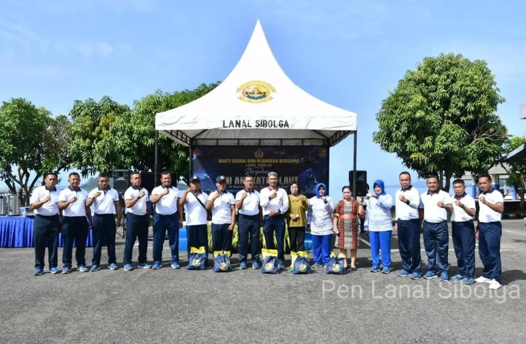 Lanal Sibolga Gelar Bakti Sosial, Bakti Kesehatan, dan Olahraga Bersama Dalam Rangka HUT Ke-80 TNI AL Tahun 2025