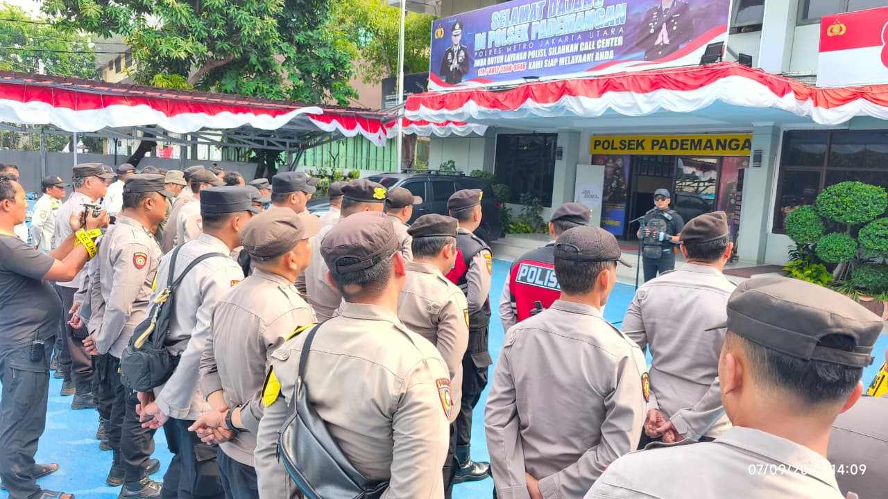 Polsek Pademangan Gelar Apel Patroli Bersama 3 Pilar dan Elemen Masyarakat, Antisipasi Guantibmas