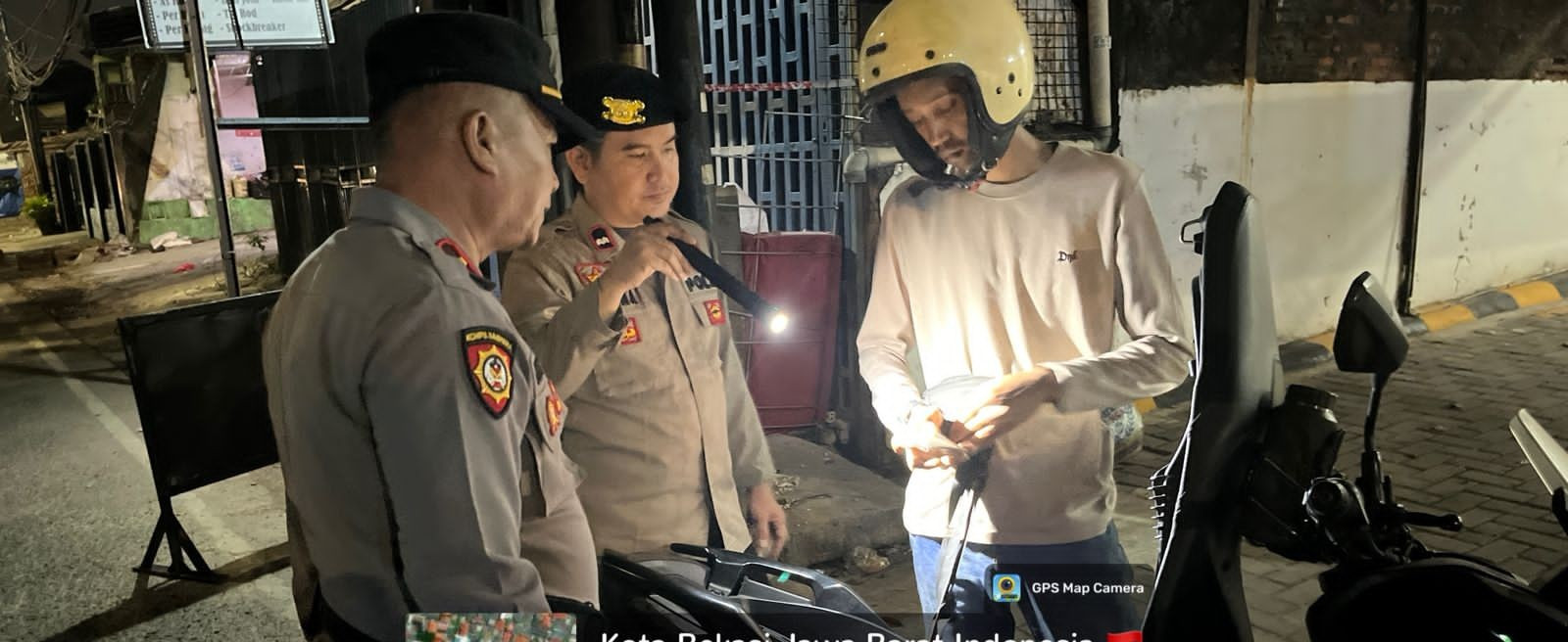 Jaga Jakarta On The Spot Gelar Razia Stasioner dan Patroli Polsek Bekasi Barat Cegah Tawuran serta Kejahatan Jalanan