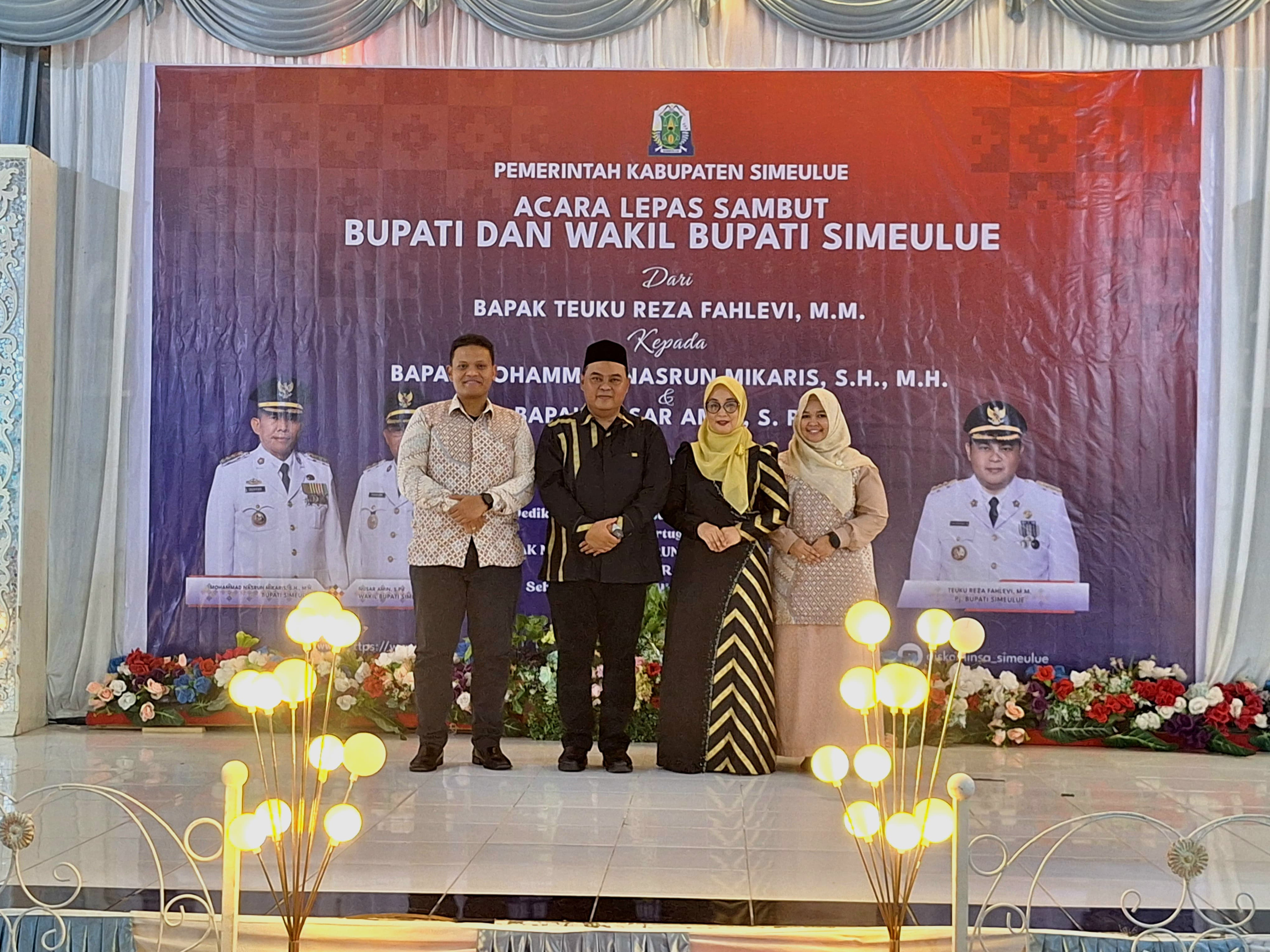 Danlanal Simeulue Hadiri Lepas Sambut PJ. Bupati Dengan Bupati dan Wakil Bupati Simeulue Periode 2025-2030