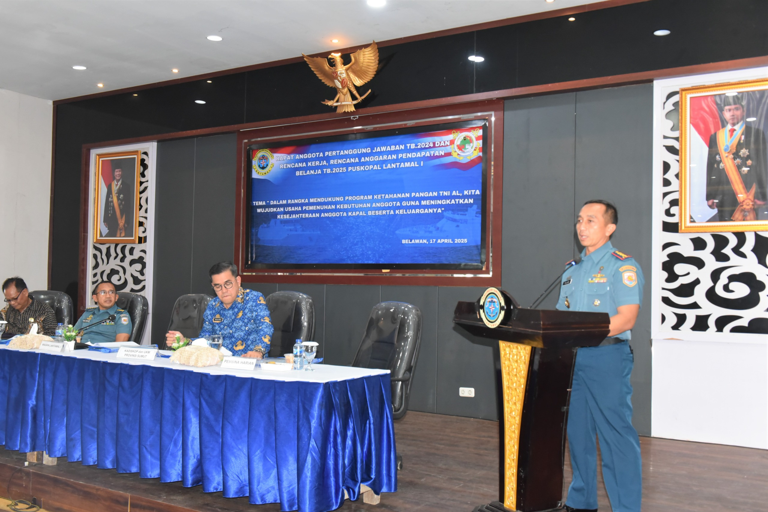 Wadan Lantamal I Pimpin Pembukaan RAPJ Tahun Buku 2024 serta Pengesaham RK dan RAPB Tahun Buku 2025 Puskopal Lantamal I
