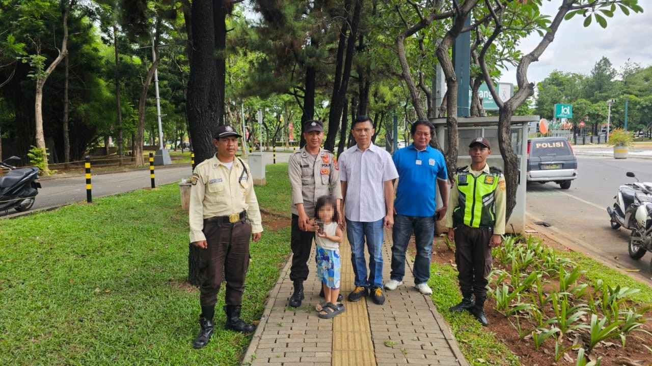 Polsek Medansatria Temukan Anak Perempuan Terpisah dari Orang Tua di Harapan Indah