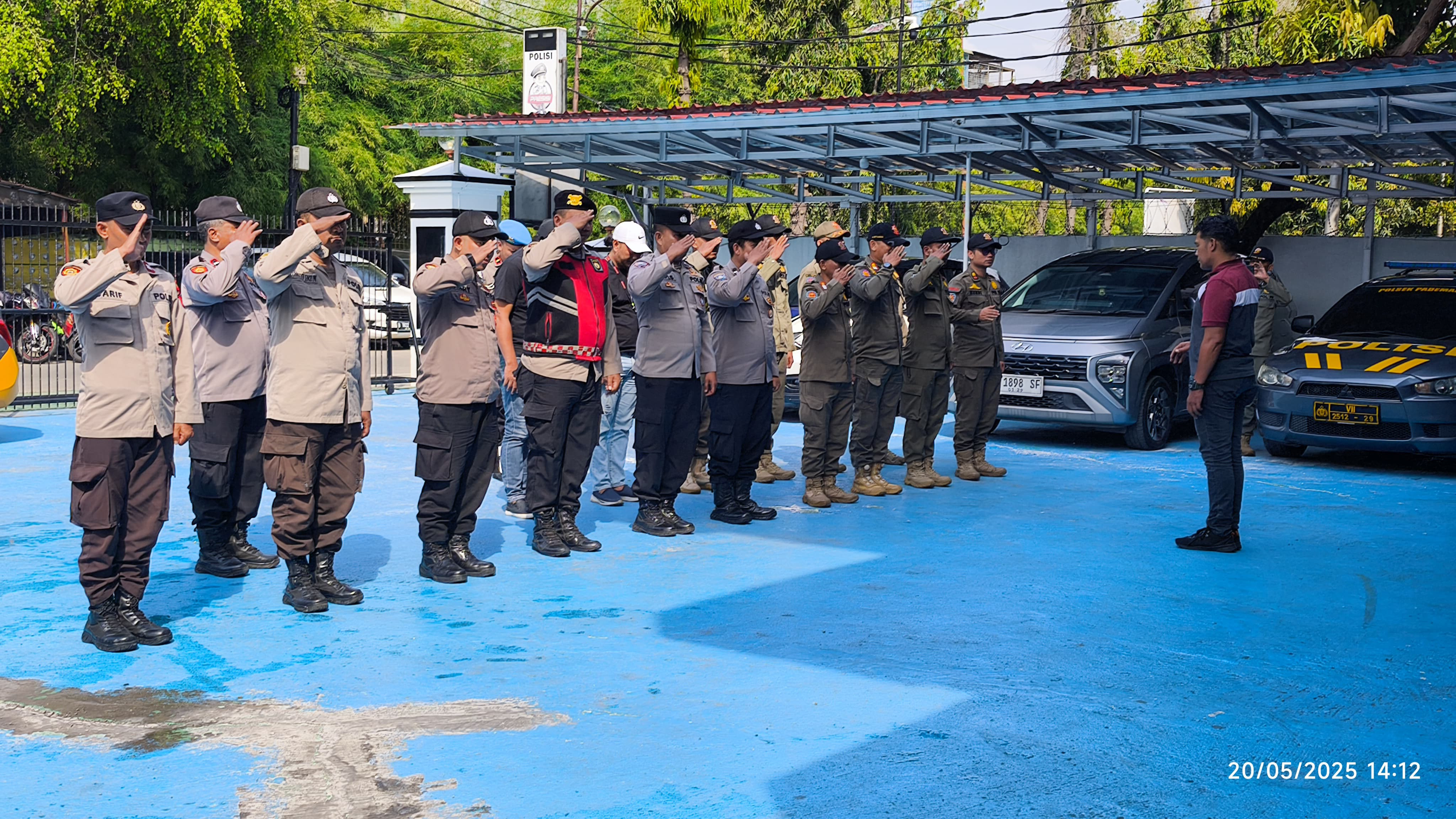 Polsek Pademangan Gelar Apel 3 Pilar dalam Rangka Operasi Berantas Jaya 2025