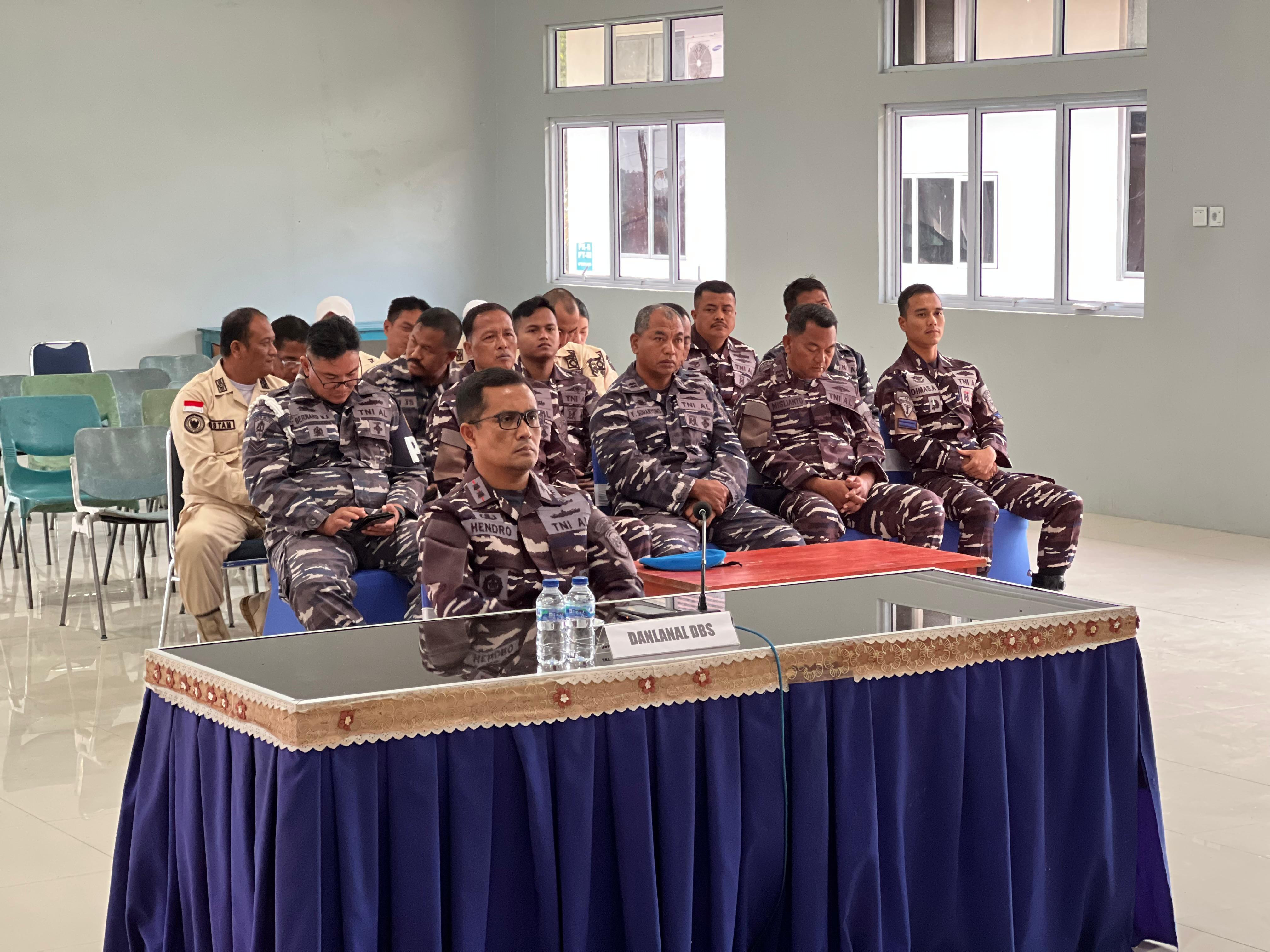Komandan Lanal DBS Ikuti Apel Khusus Pengarahan Pangkoarmada RI Secara Virtual