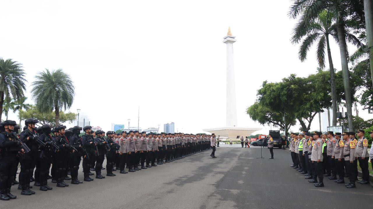 2.154 Personel Dikerahkan Layani Aksi Unjuk Rasa di Silang Selatan Monas