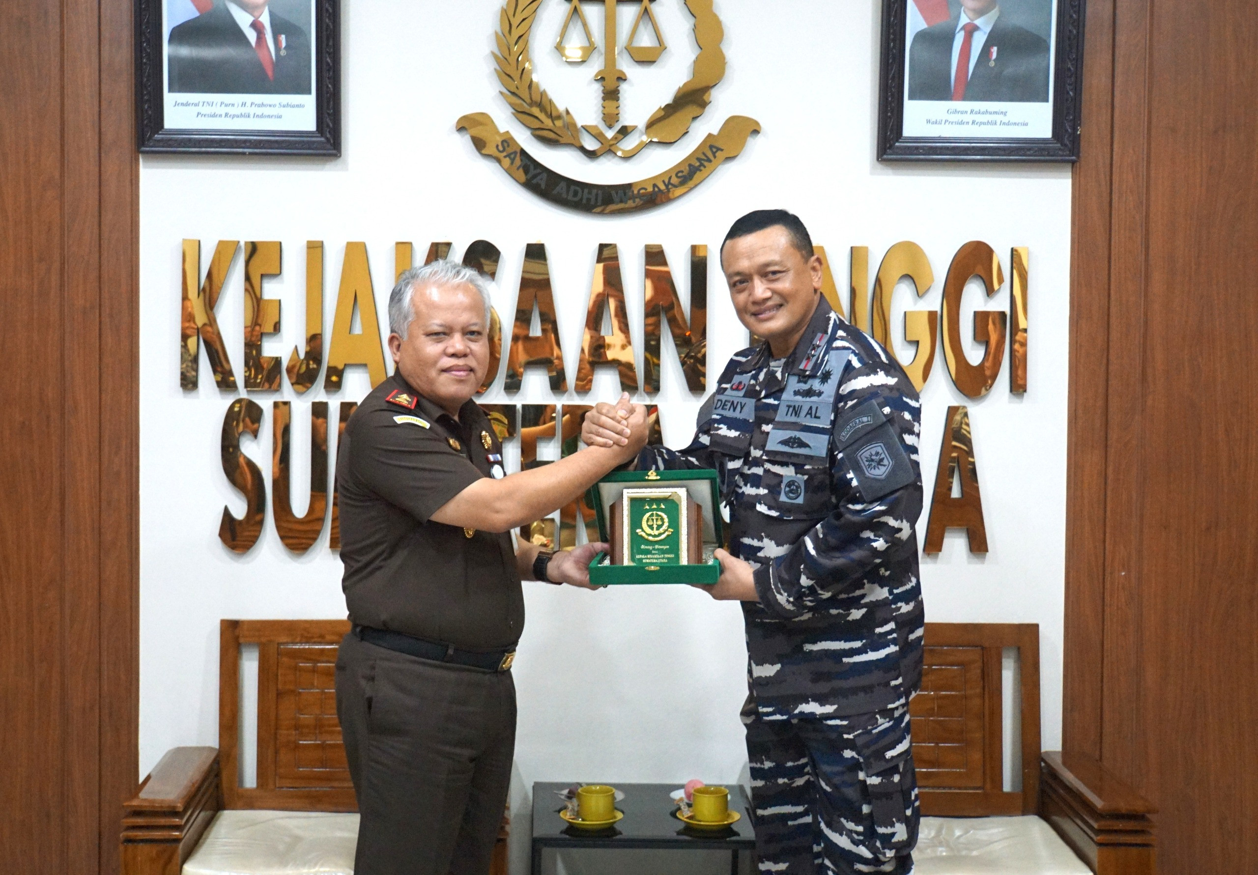 Pererat Hubungan Silaturahmi, Komandan Kodaeral I Laksanakan Kunjungan Ke Kepala Kejaksaan Tinggi Sumut