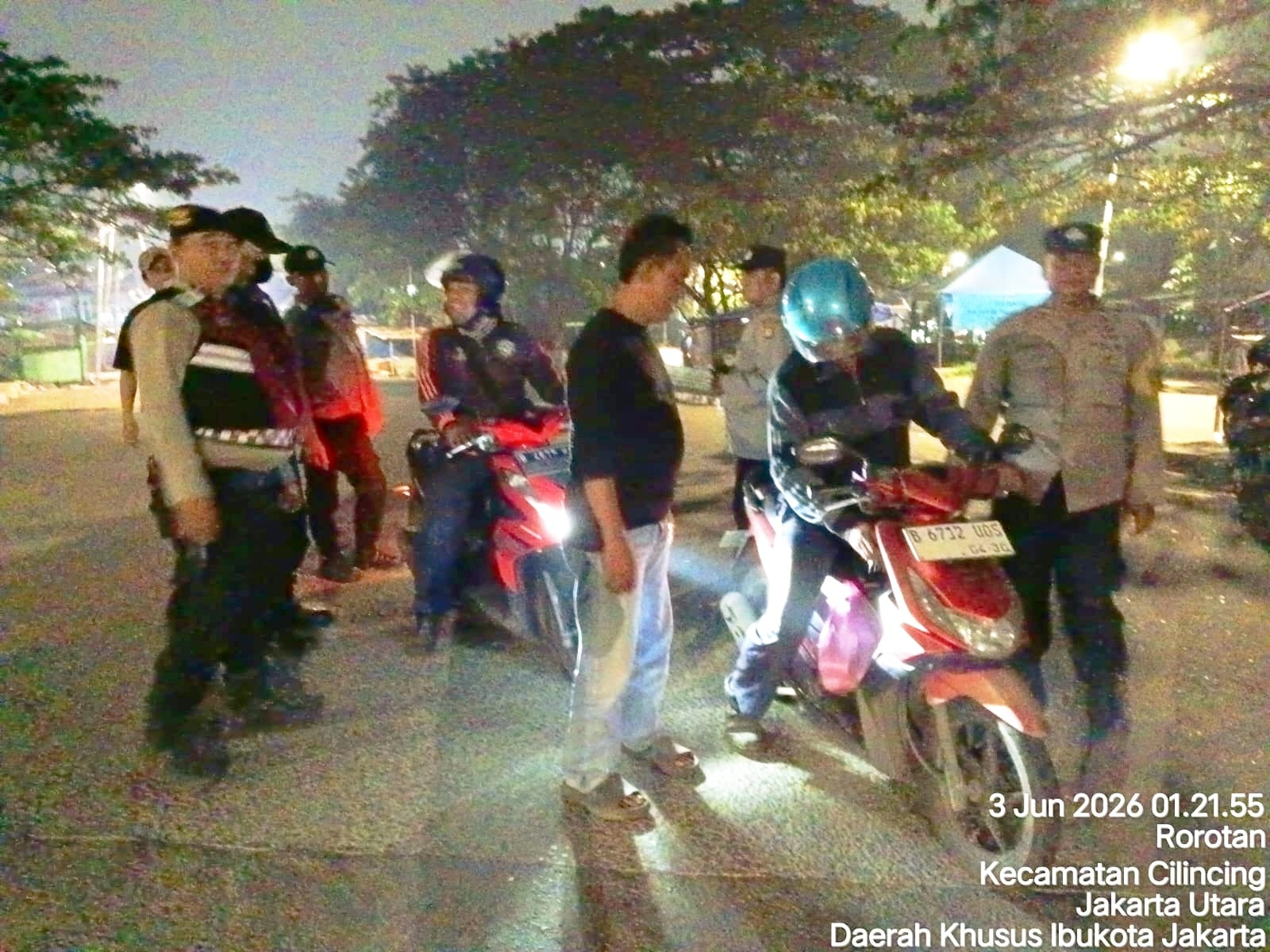 Patroli KRYD dan Razia Stasioner Polsek Cilincing Sasar Titik Rawan Tawuran dan Kejahatan Jalanan
