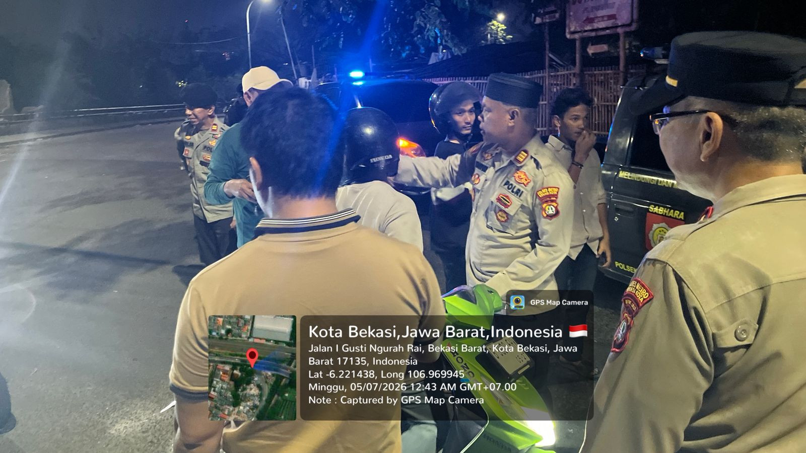Jaga Jakarta On The Spot, Kapolsek Bekasi Barat Pimpin KRYD dan Razia Stasioner Cegah Tawuran