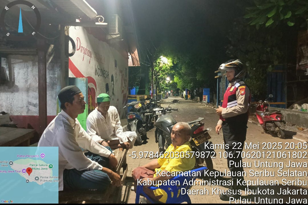 Polisi Baik dan Humanis Gelar Patroli Malam, Cegah Premanisme di Kepulauan Seribu Selatan