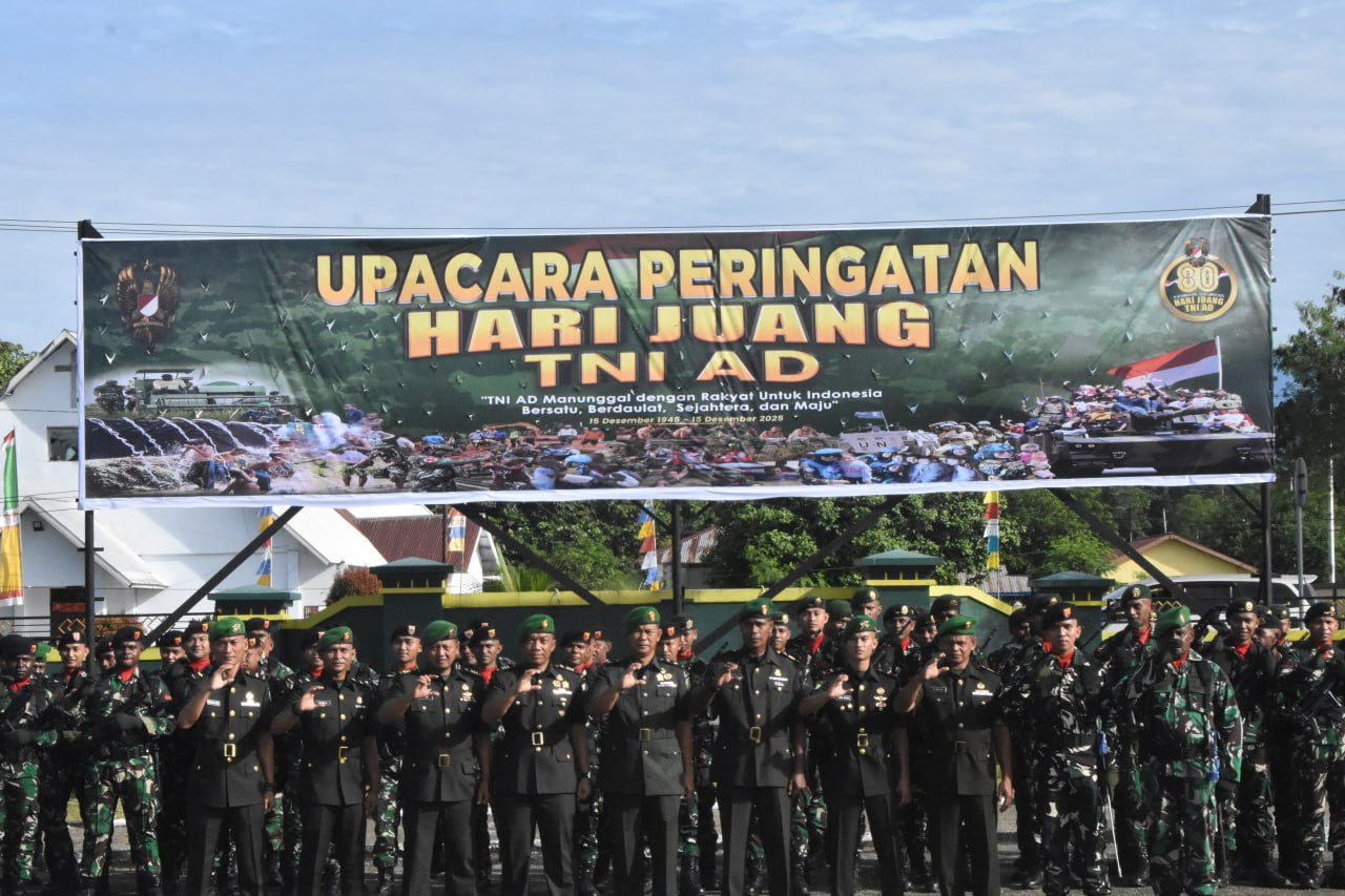 Peringati Hari Juang  Ke-80 TNI AD, Kasdim 1710/Mimika Bacakan Amanat Kasad