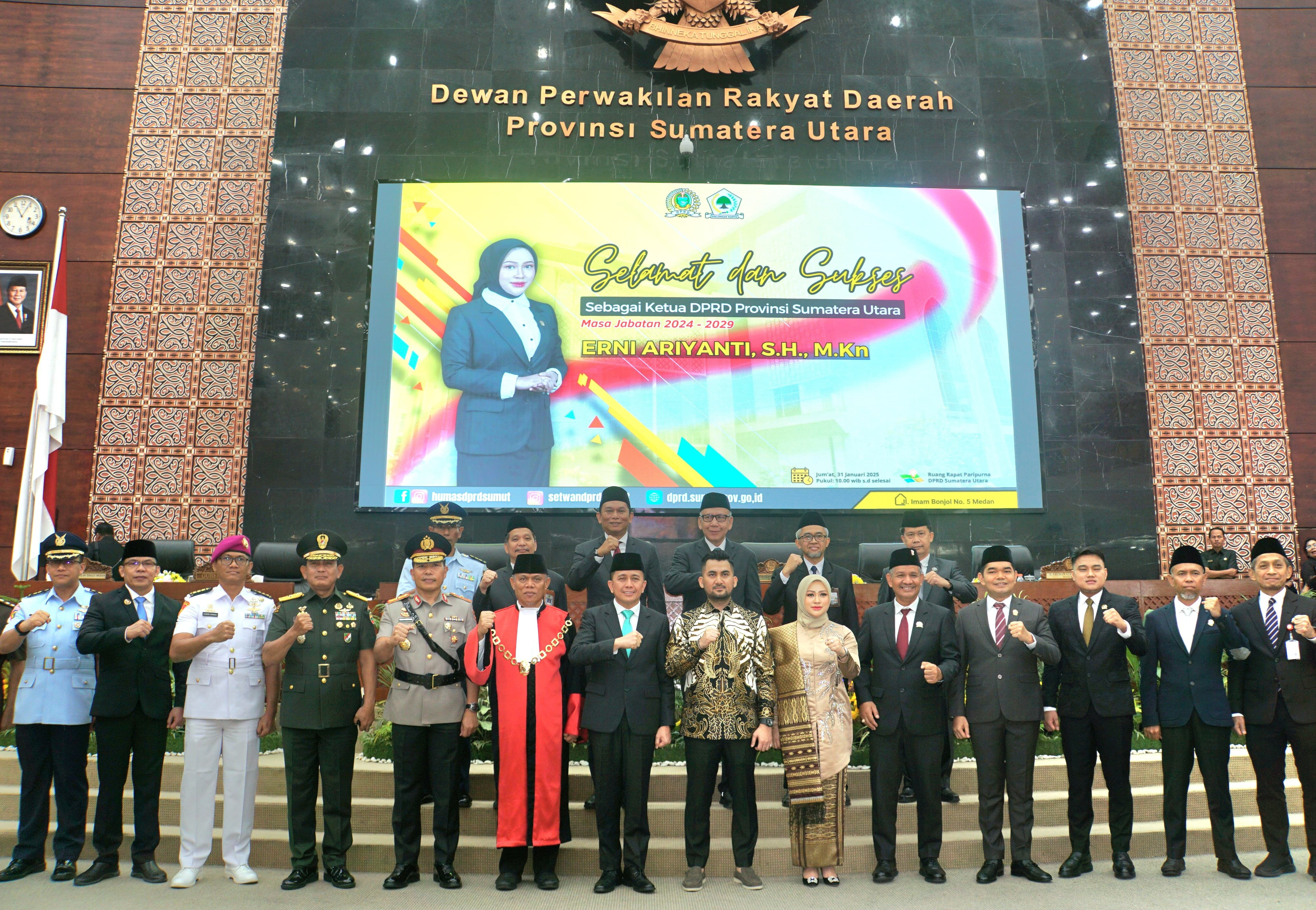 Aspotmar Danlantamal I Hadiri Pelantikan Ketua DPRD Sumut Periode 2024-2029