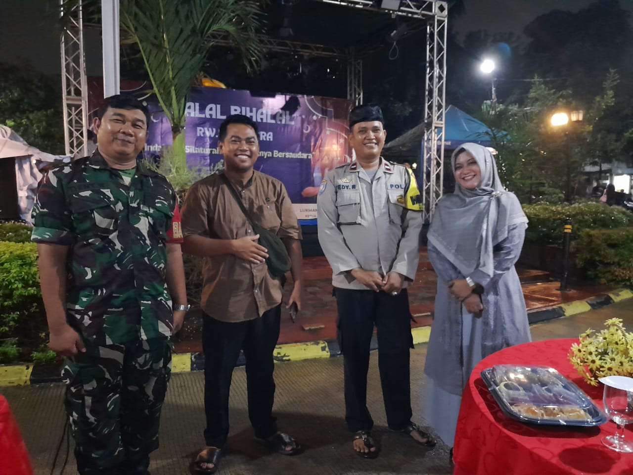 Bhabinkamtibmas dan Babinsa Hadiri Halal Bihalal RW 012 Bintara, Tekankan Pentingnya Guyub dan Keamanan Lingkungan