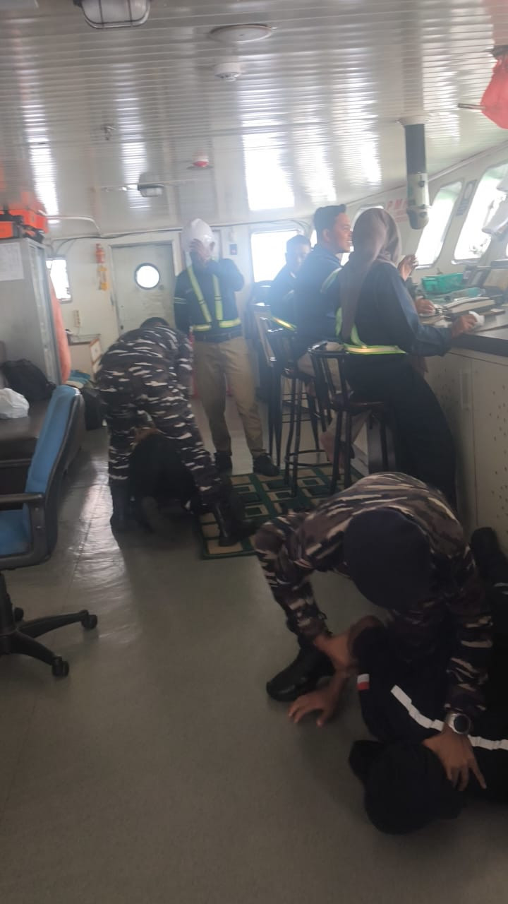 Lanal Sabang dan PT. ASDP Gelar Latihan Penanggulangan Pembajakan Diatas Kapal KMP. BRR