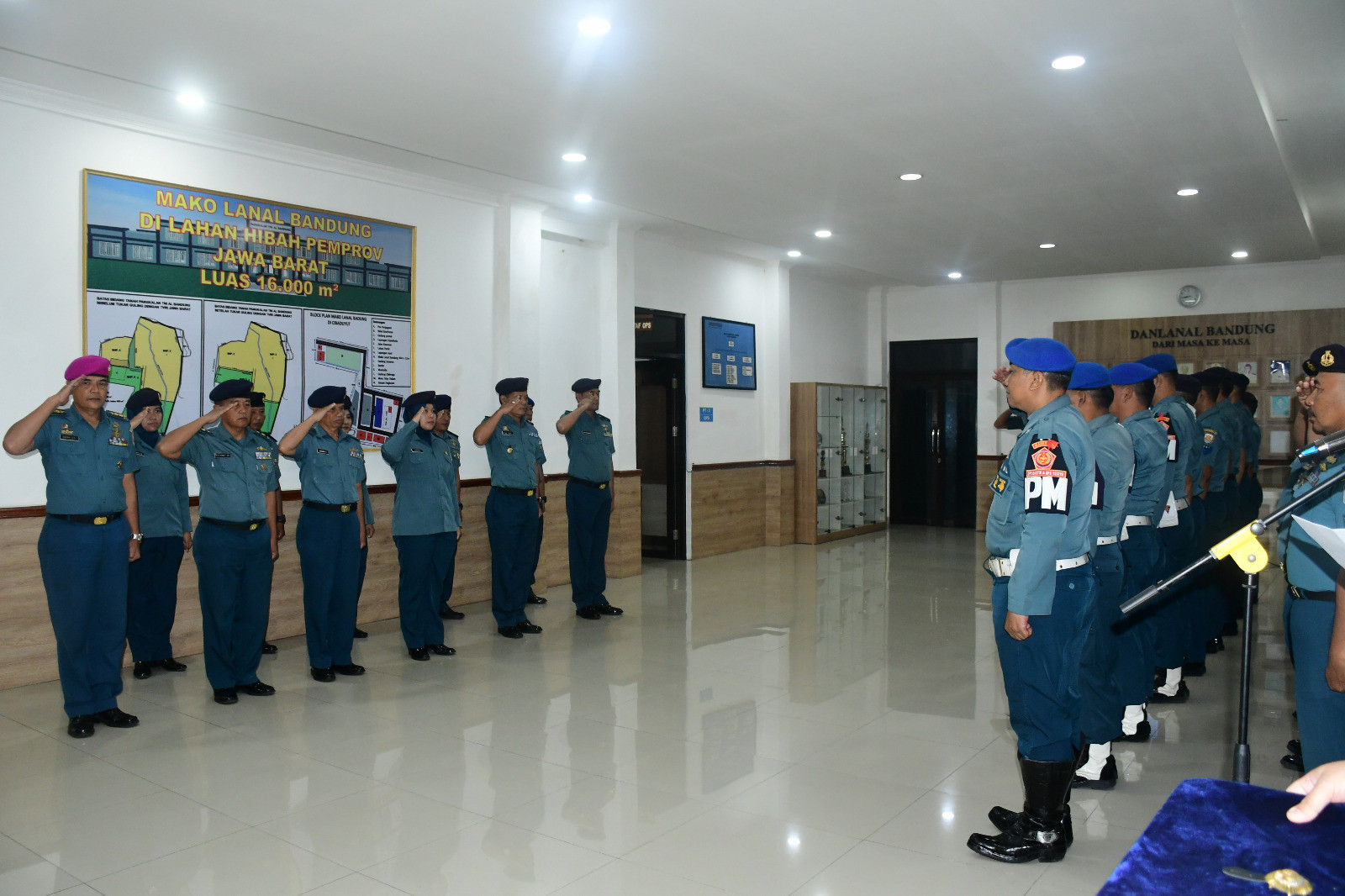 Komandan Lanal Bandung Kukuhkan Jabatan Dandenpom Lanal Bandung