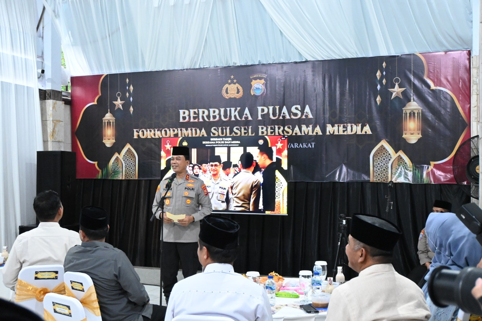Pangkoops Udara  II Hadiri Acara Buka Puasa Bersama Forkopimda Sulsel dan Awak Media