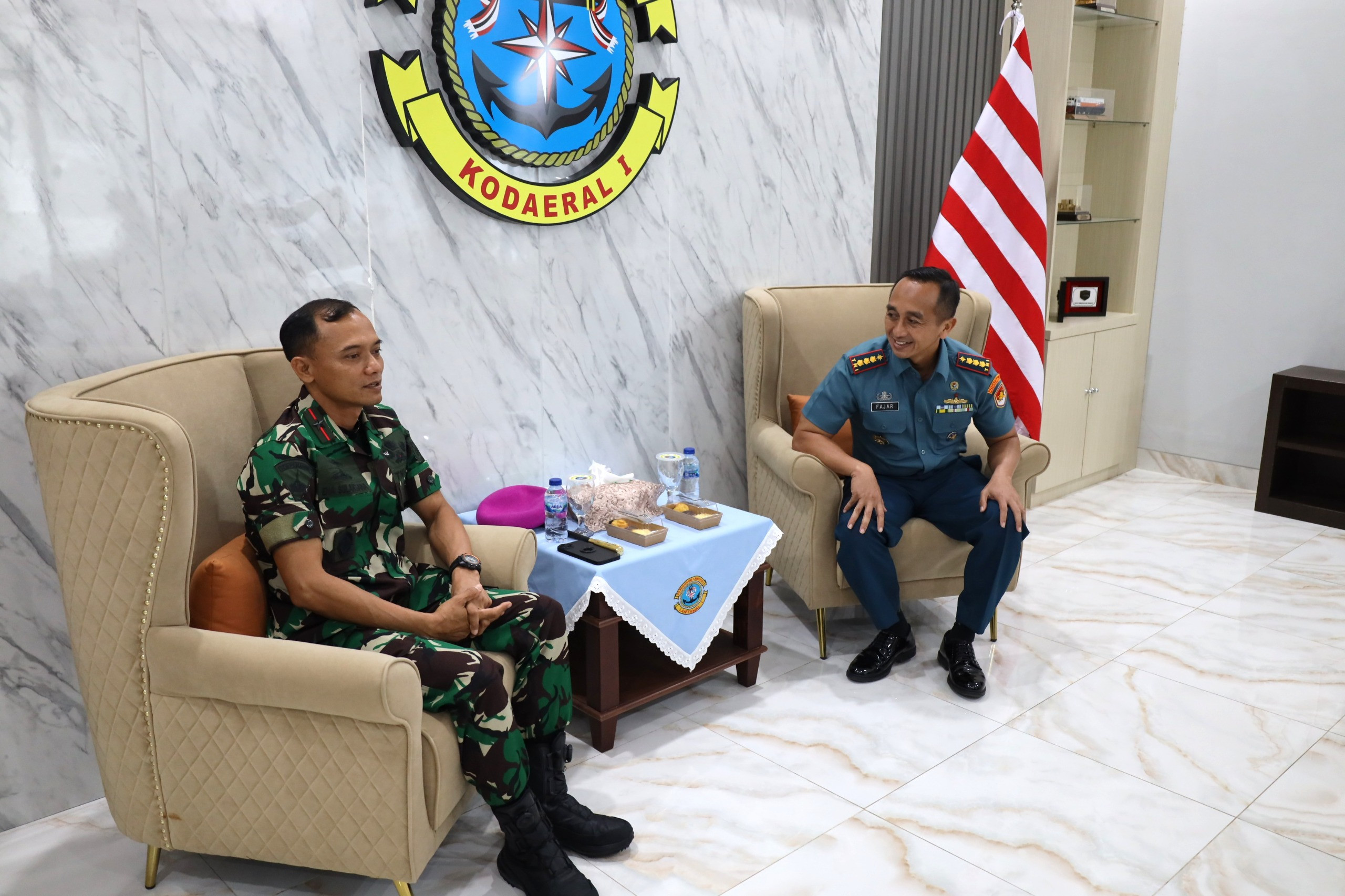 Pererat Silaturahmi, Komandan Kodaeral I Terima Courtesy Call Danpasmar I