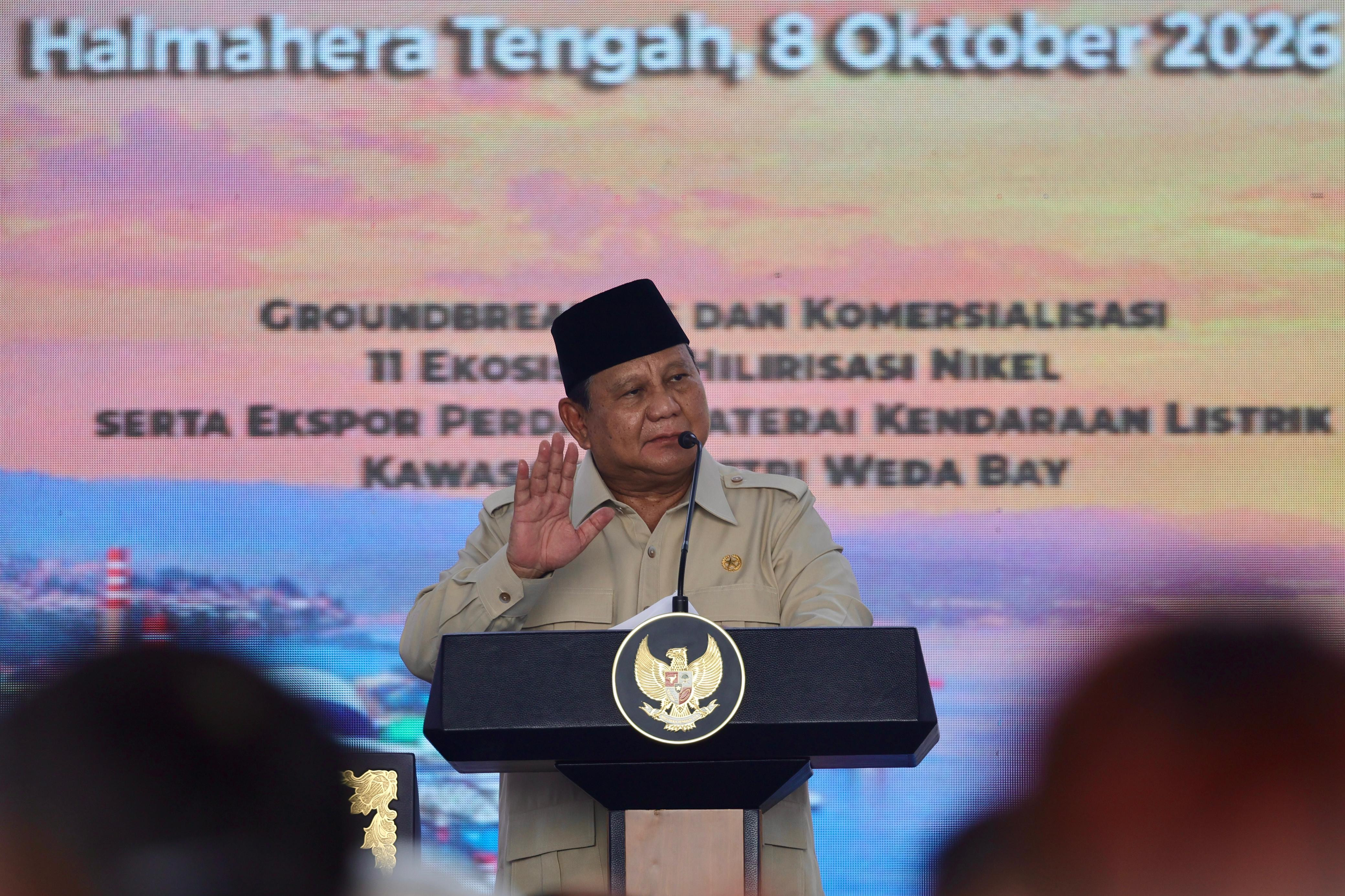 Prabowo: Ekspor Perdana Baterai Kendaraan Listrik Bukti Hilirisasi Indonesia Berhasil