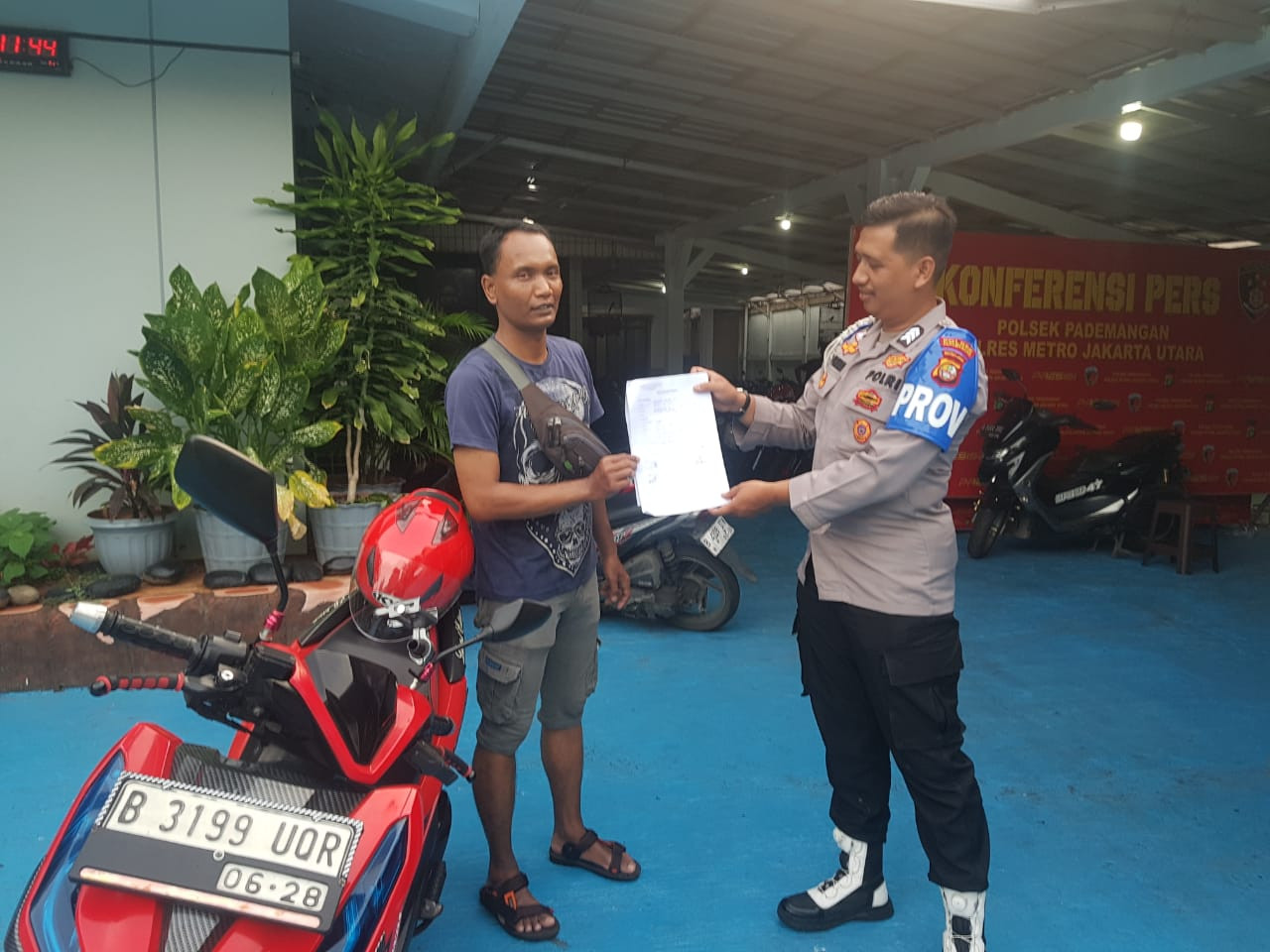 Motor Aman Selama Mudik, Warga Apresiasi Layanan Titipan Polsek Pademangan