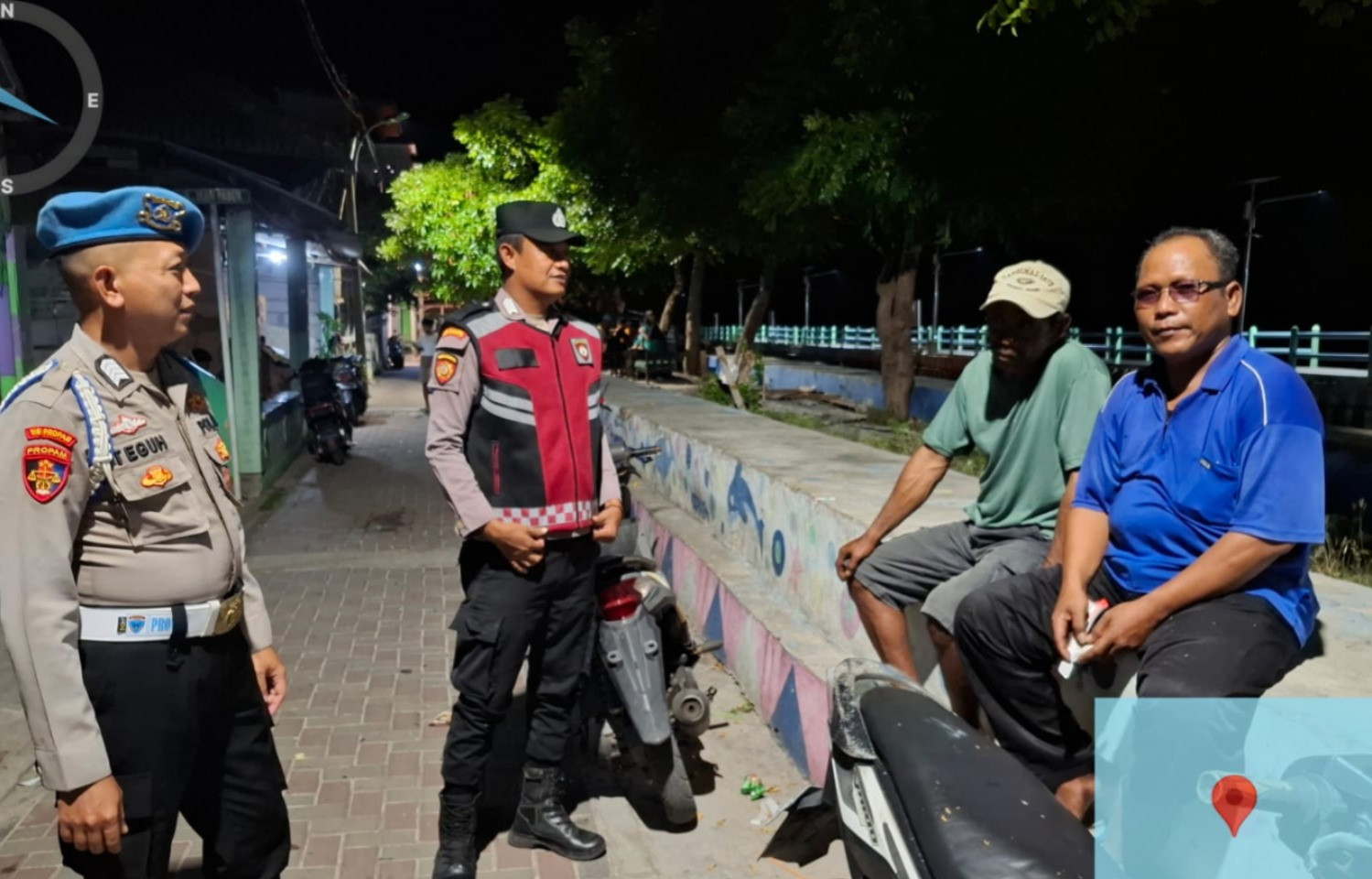 Patroli Malam Gabungan, Polsek Kepulauan Seribu Selatan Gencarkan Sosialisasi Layanan 110 dan Antisipasi Gangguan Kamtibmas