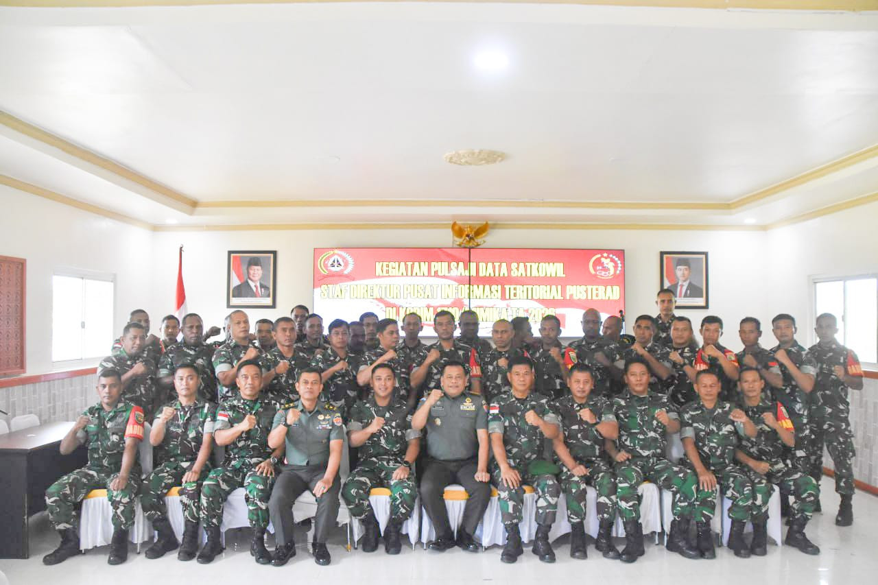 Optimalkan Data Teritorial, Kodim 1710/Mimika Terima Tim Pulsaji Data Satkowil Pusterad