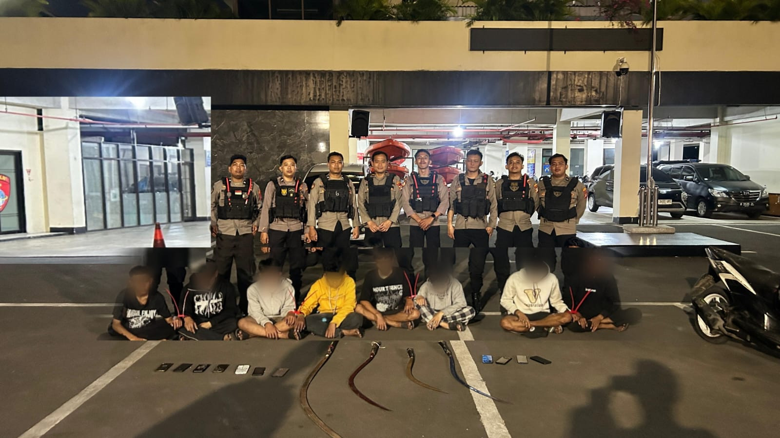 Tim Presisi Polres Metro Bekasi Kota Amankan 8 Remaja Diduga Hendak Tawuran