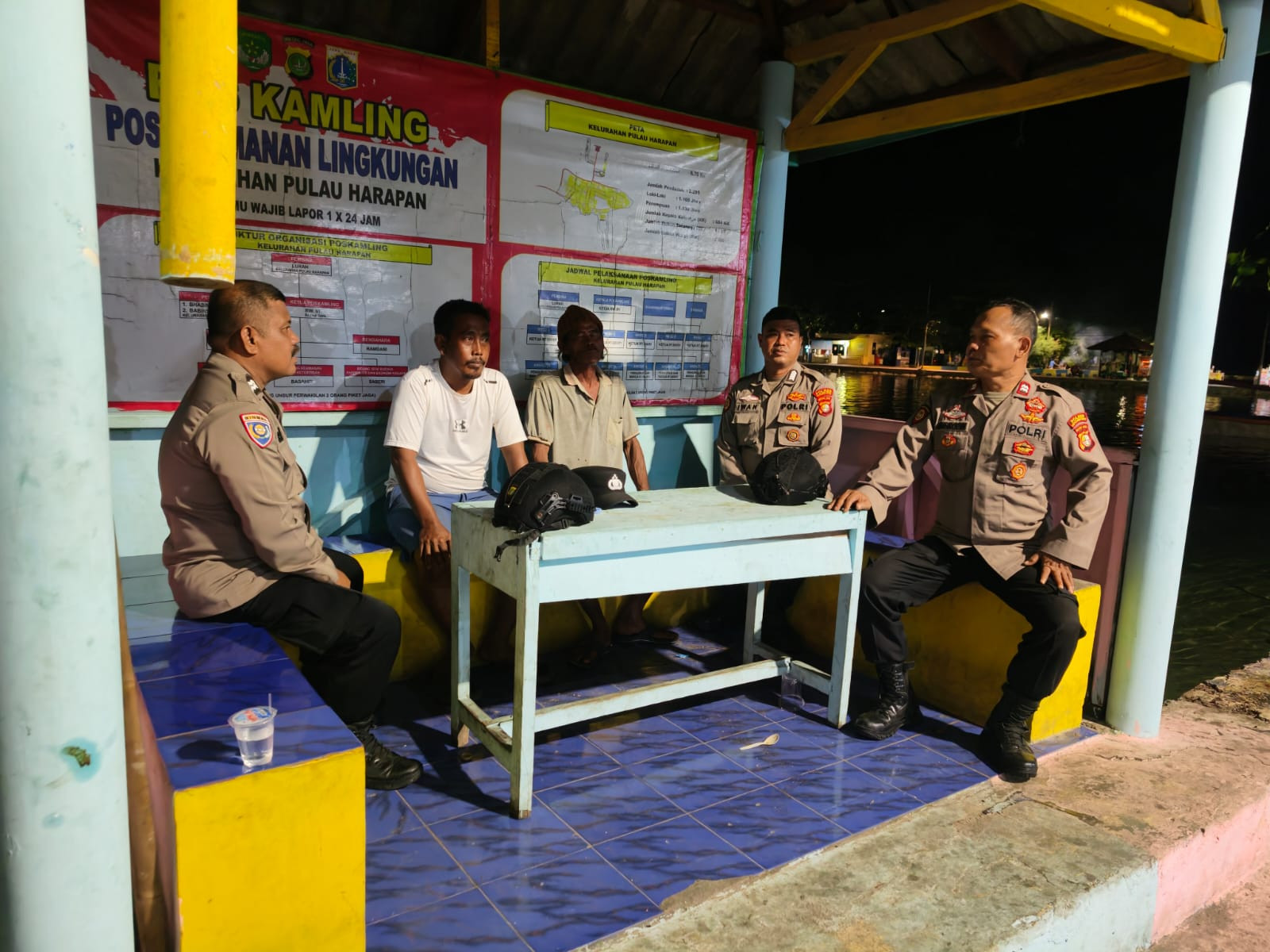 Patroli Gabungan Polsek Kepulauan Seribu Utara Dini Hari, Layanan Polisi 110 Jadi Sarana Pelaporan Cepat Masyarakat