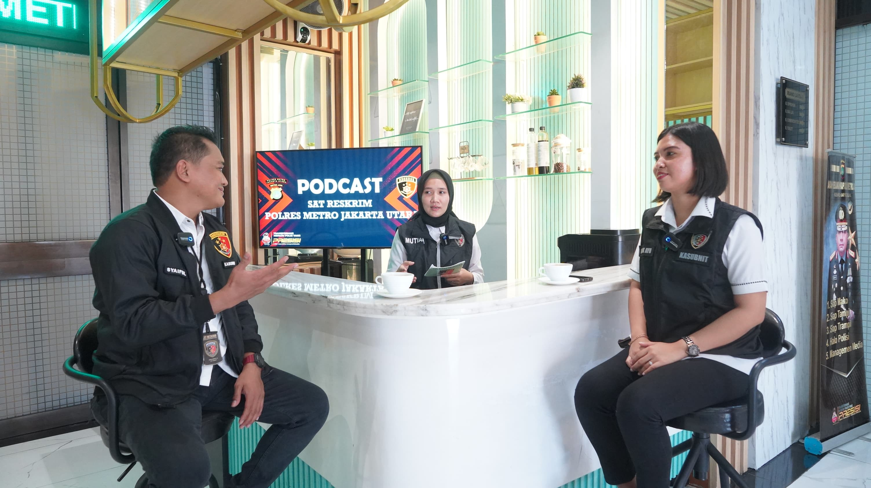 SAT RESKRIM POLRES METRO JAKARTA UTARA GELAR PODCAST EDUKATIF TENTANG BAHAYA TAWURAN