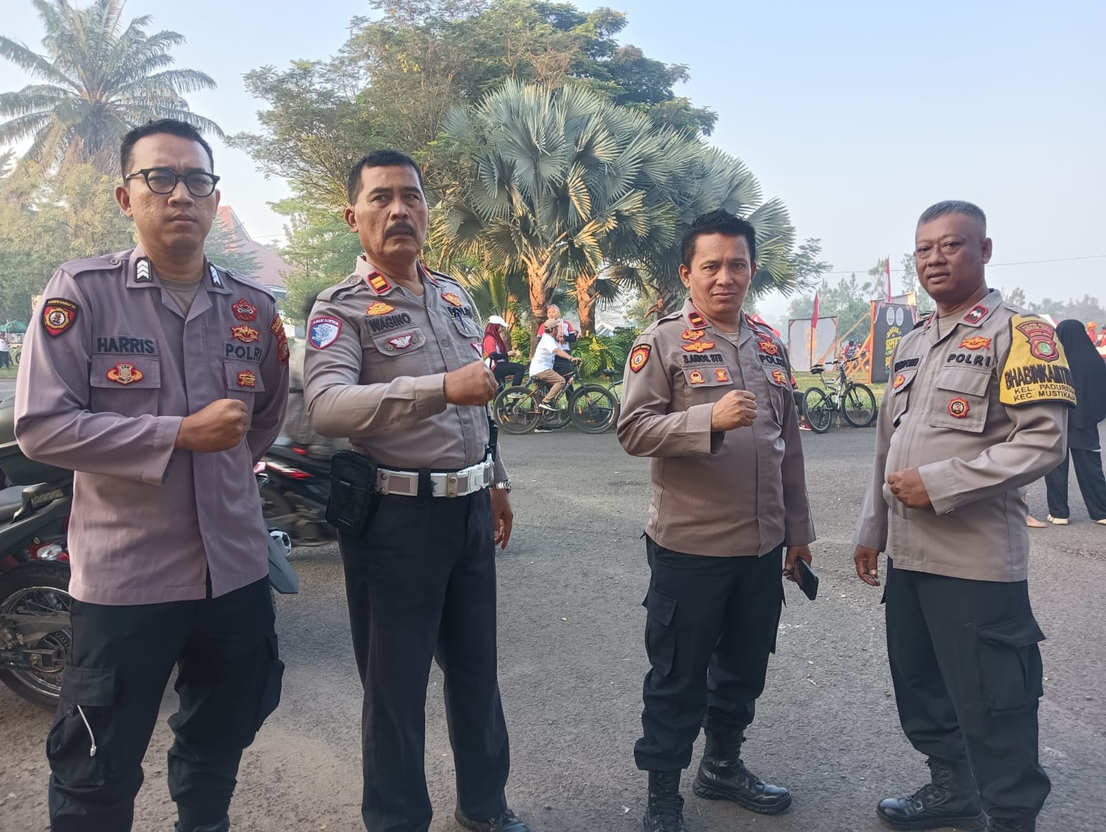 Pengamanan Kegiatan Gowes Merdeka Komunitas Pegoan Padurenan