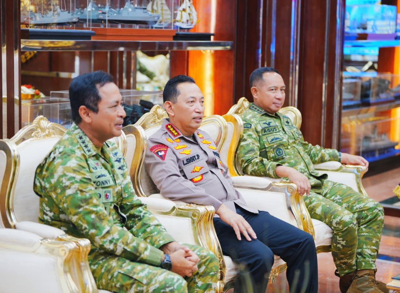Kapolri Hadiri Silaturahmi Strategis Pimpinan Lembaga Negara di Mabes TNI AL