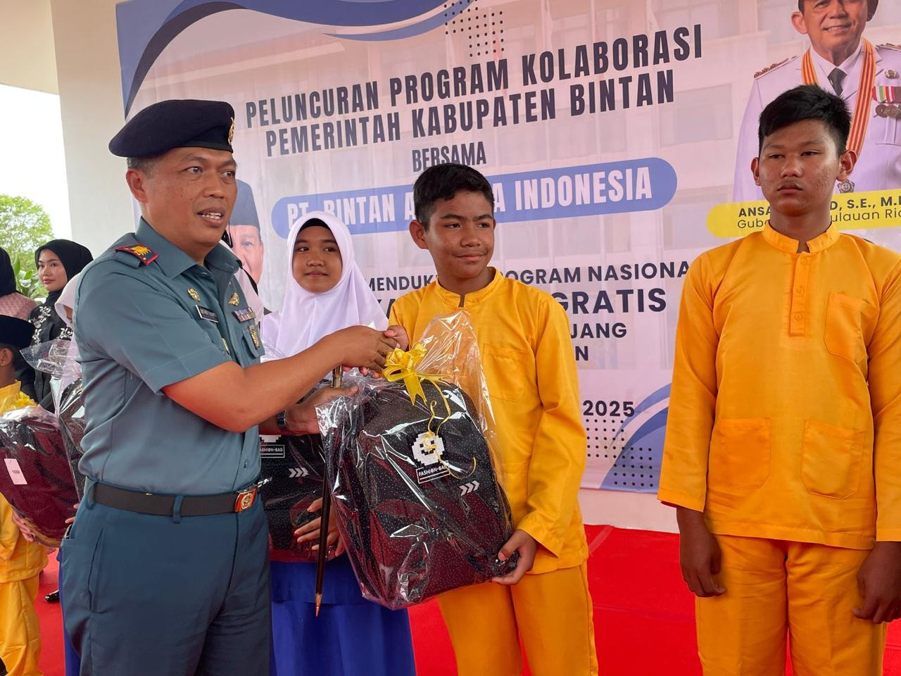 Danlanal Bintan Hadiri Peluncuran Program Kolaborasi Makan Bergizi Gratis