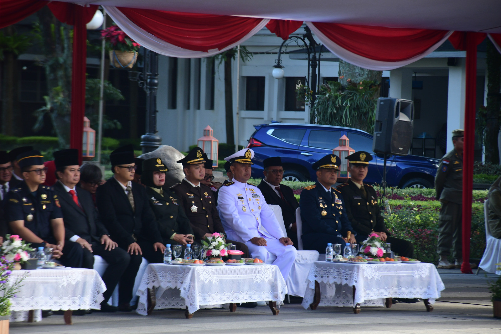 Komandan Lanal Bandung Hadiri Upacara Peringatan Hari Bela Negara Ke-77 Tahun 2025 Tingkat Kota Bandung