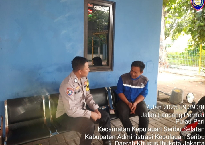 Brigadir Tulus Hidayat Sambangi Warga Pulau Lancang, Perkuat Silaturahmi dan Kamtibmas