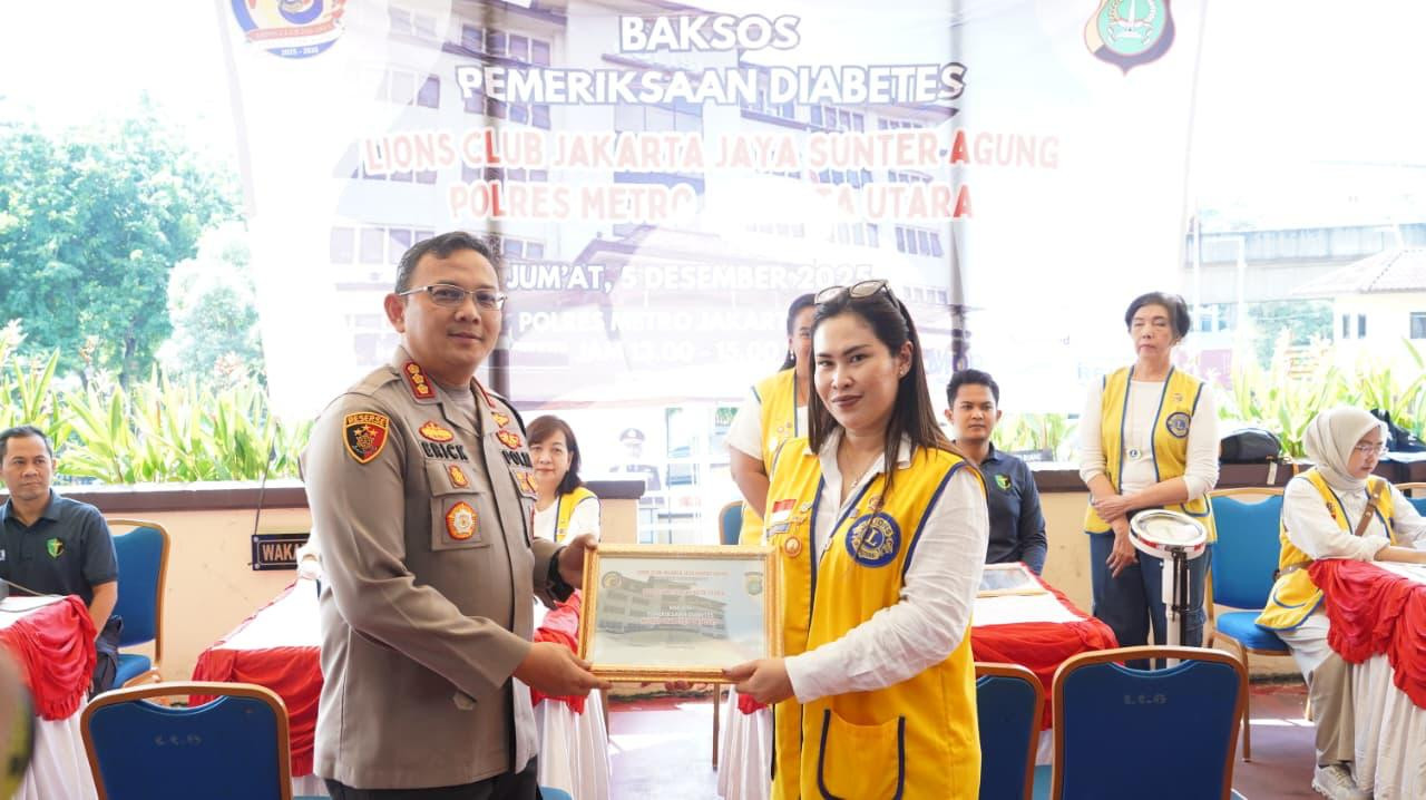 Kapolres dan Wakapolres Metro Jakarta Utara Gelar Baksos dan Pemeriksaan Diabetes Bareng Lions Club