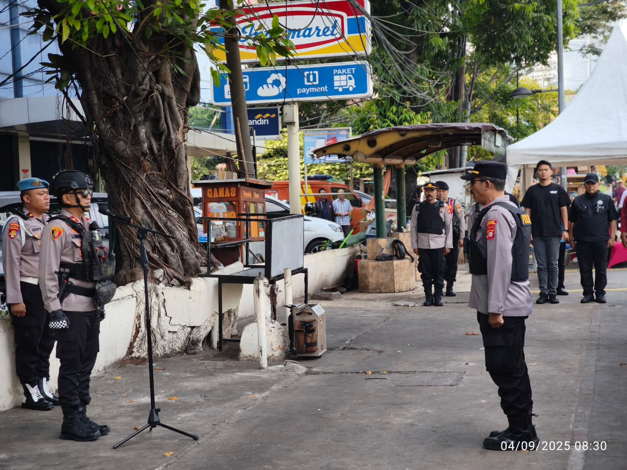Polsek Pademangan Gelar Apel Pengamanan Massa Buruh Menuju Jakarta Pusat