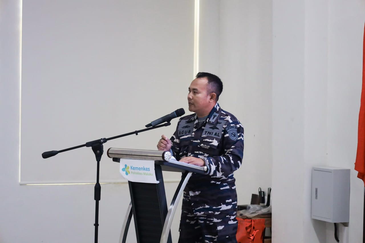 Dukung Tri Darma Perguruan Tinggi, Lantamal IX Jadi Narasumber Pada PKKMB Poltekkes Kemenkes Maluku